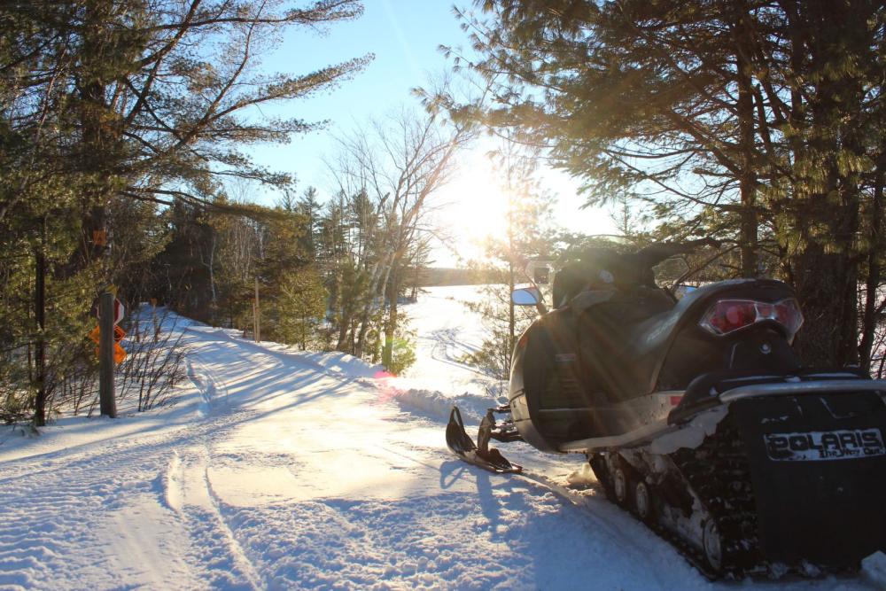 Our snowmobile route passed mountains, wetlands and lakes. Our snowmobile route passed mountains, wetlands and lakes.