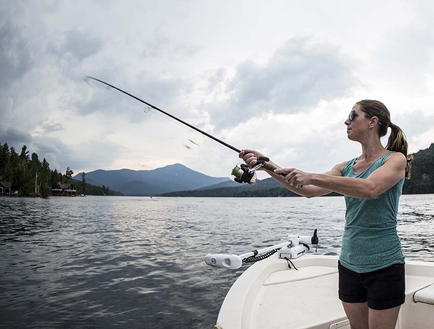 Lady Fishing, fishing Reel, ski Pole, fly Fishing, rod, fishing