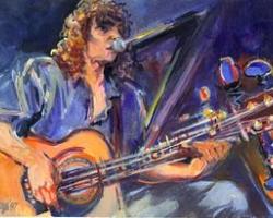 Painting of musician, Scott Sileo