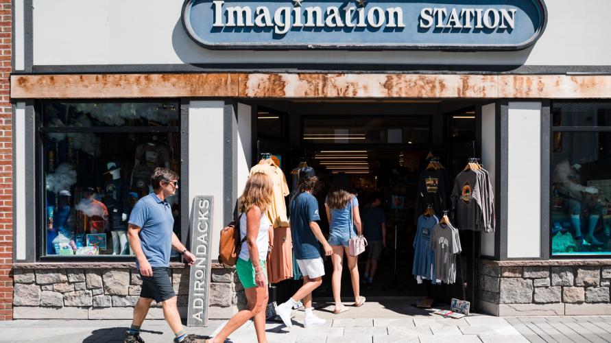 A family walks into the Imagination Station