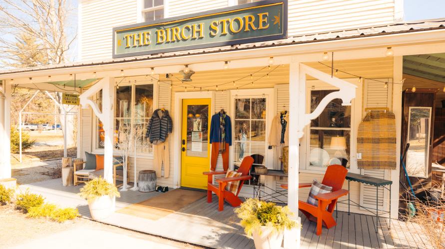 The entrance to the Birch Store in Keene Valley.