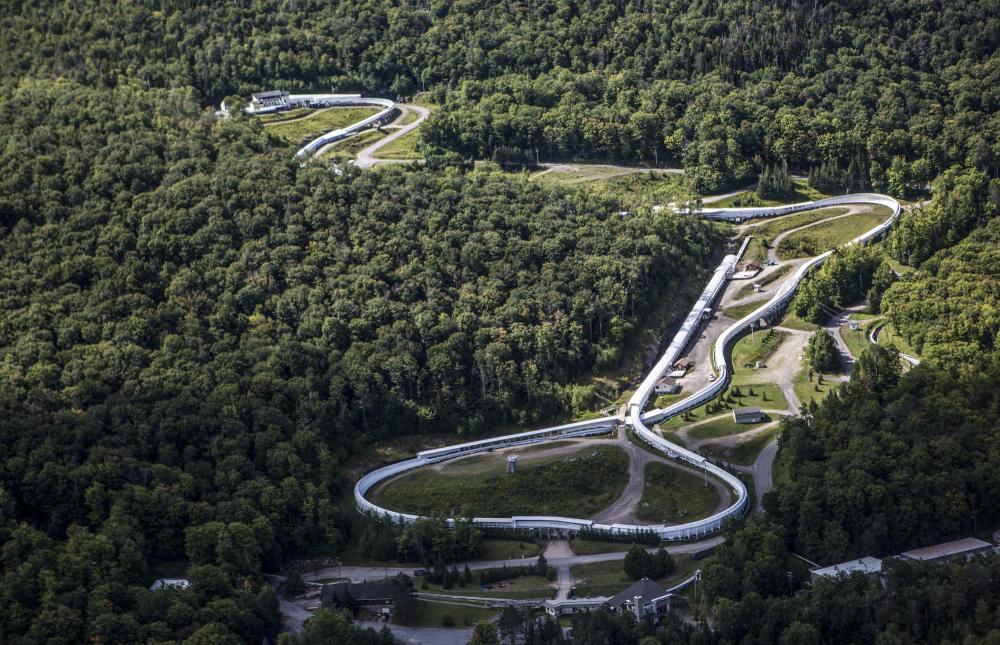 The Mountain Coaster trail from above