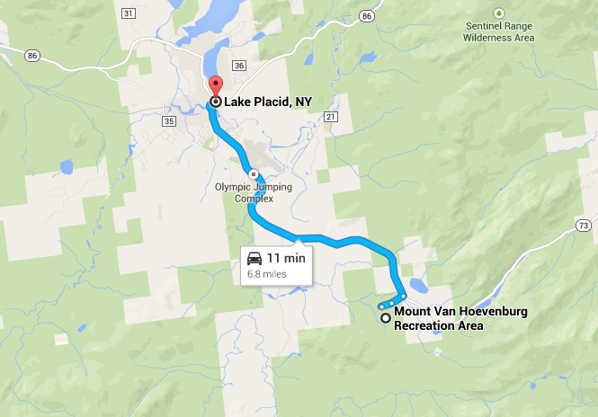 Lake Placid to the Mount VanHoevenberg Sports Complex Lake Placid to the Mount VanHoevenberg Sports Complex