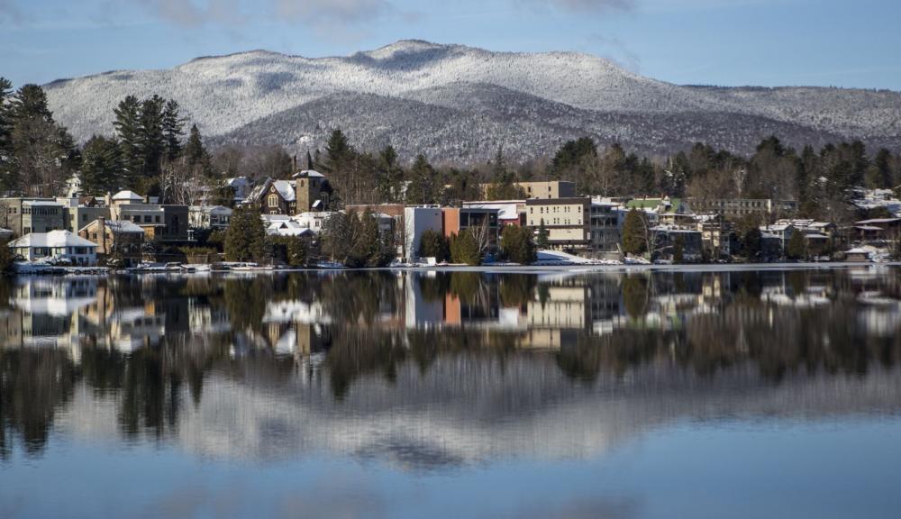 Overlooking Mirror Lake, looking toward Main Street.