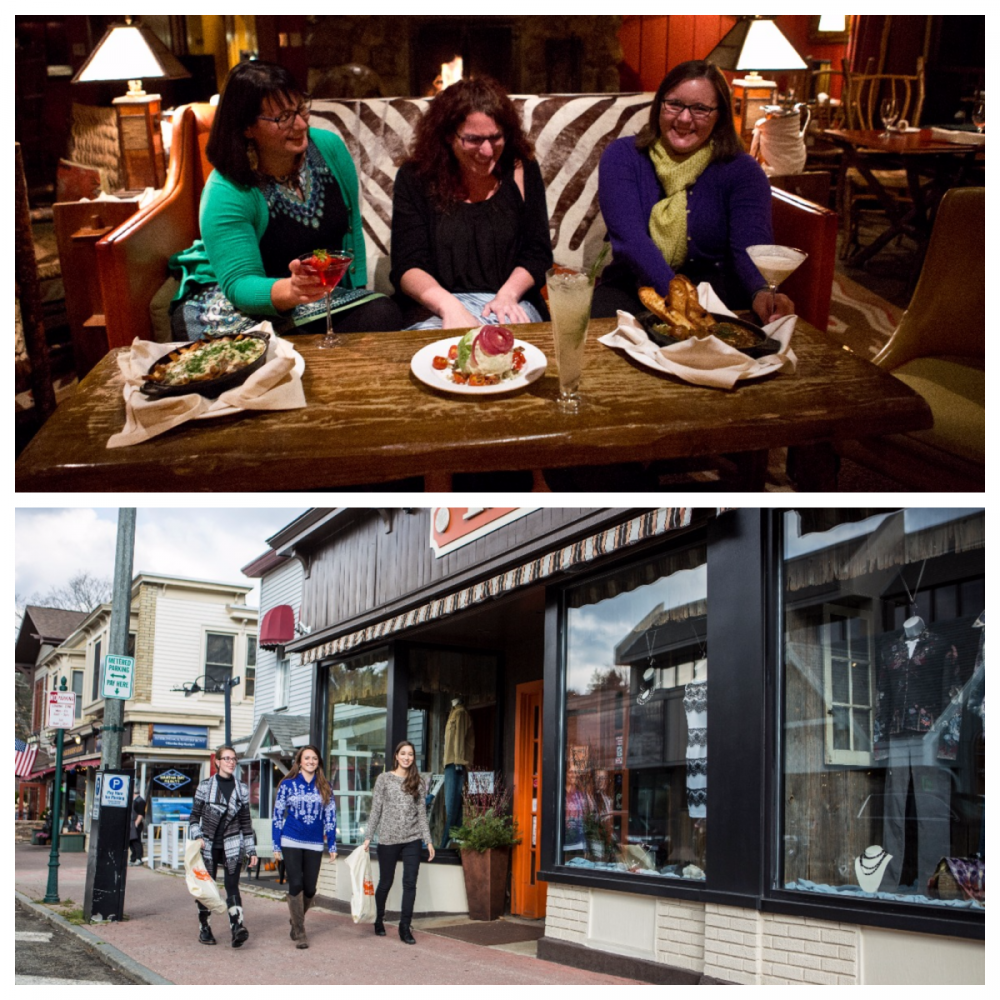 Indulge in unique Adirondack dining, or shop Main Street.