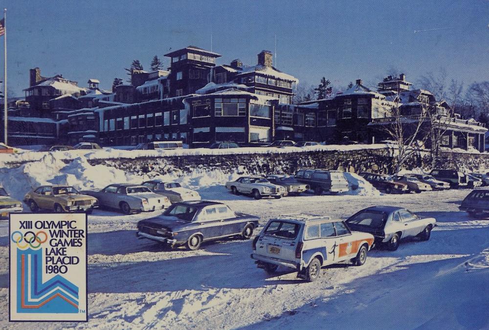 The Lake Placid Club during winter in an Olympic Games ad.