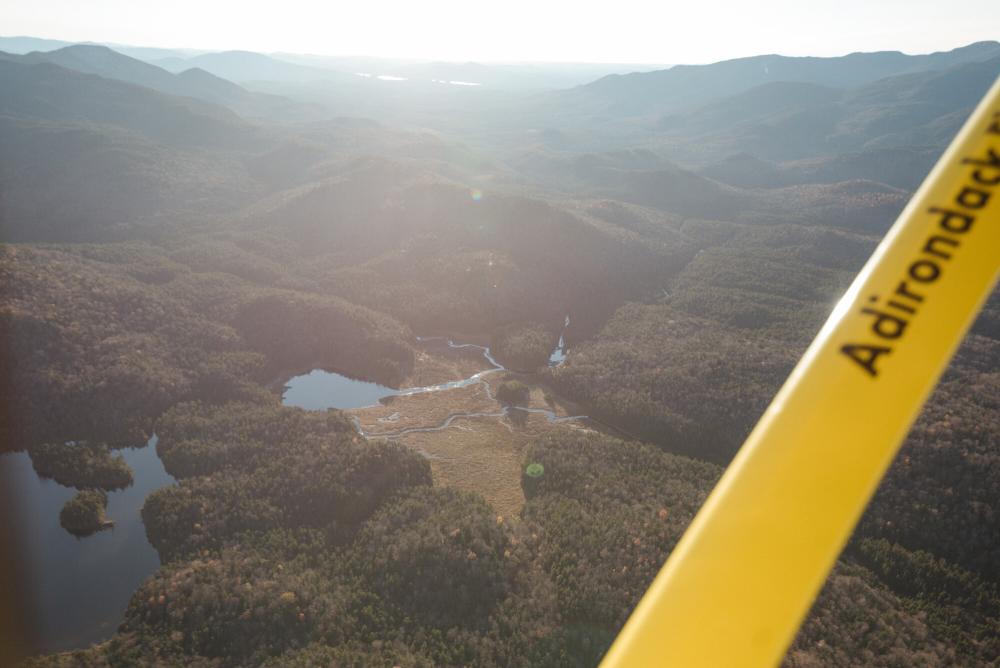 View of High Peaks from scenic flight