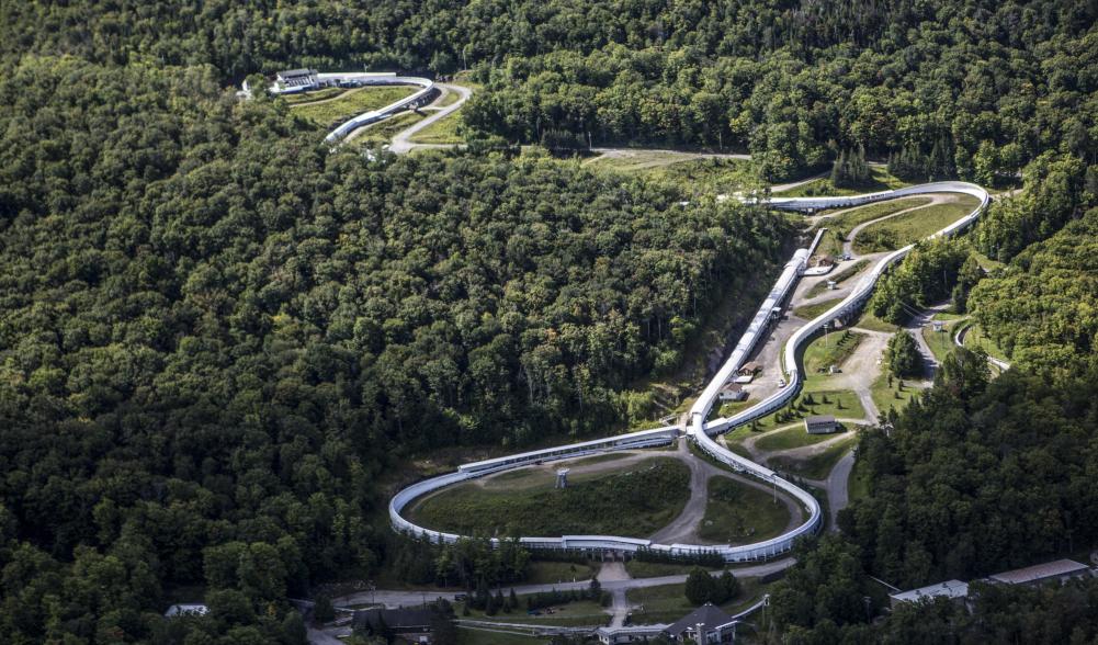 The Mountain Coaster trail from above