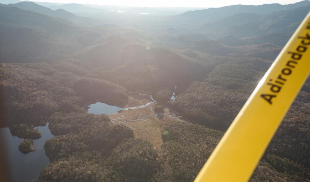 View of High Peaks from scenic flight