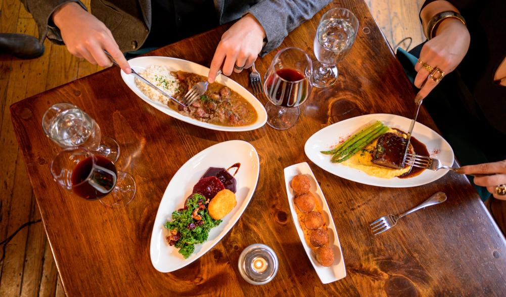 An assortment of dishes on a table.