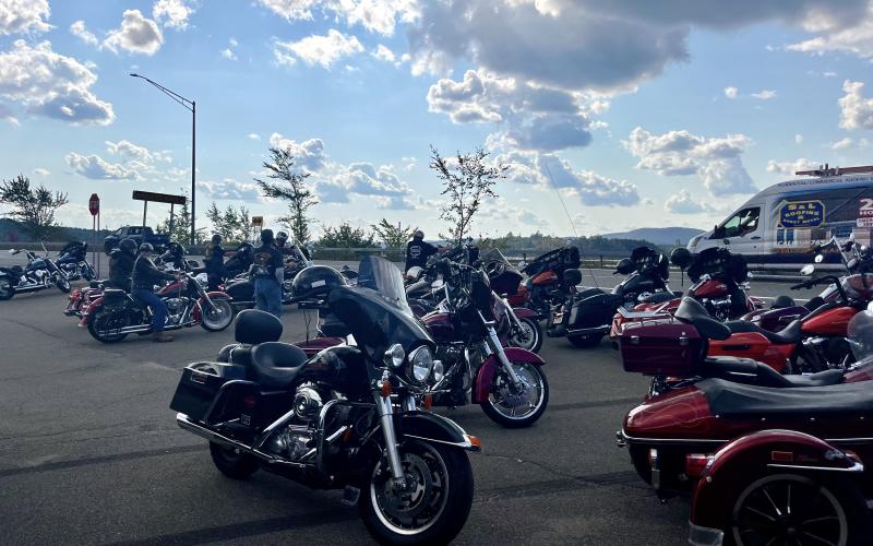 Bikes Parked at Trail's End in Tupper Lake