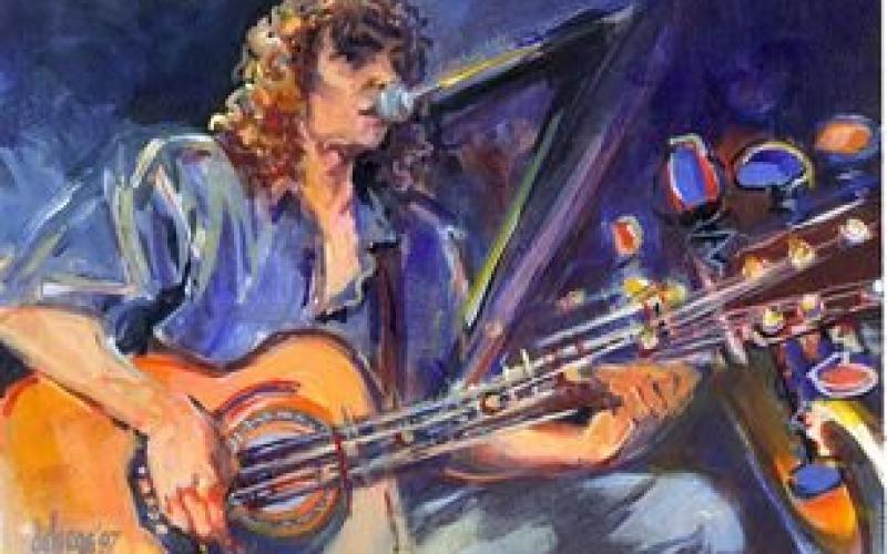 Painting of musician, Scott Sileo