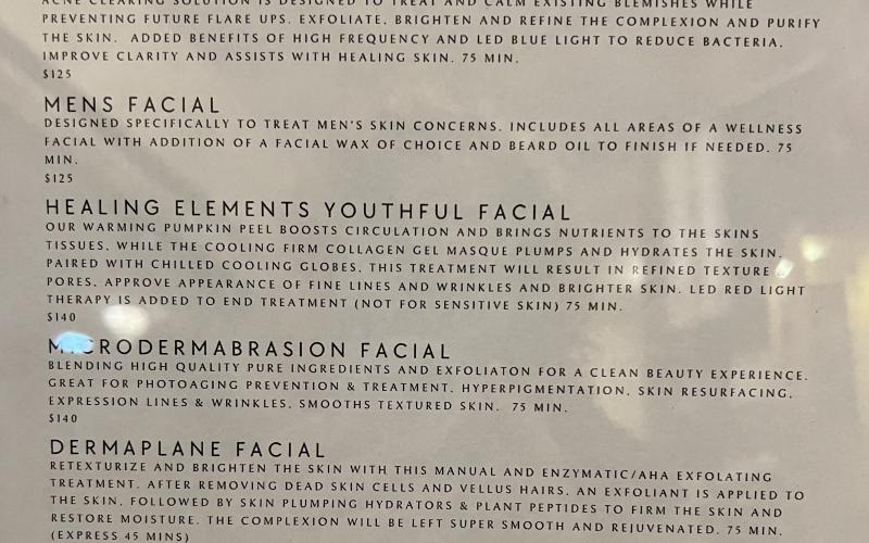 2024 Facial Offerings