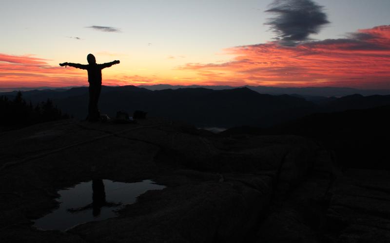 Sunrise from the summit of Cascade is breathtaking.