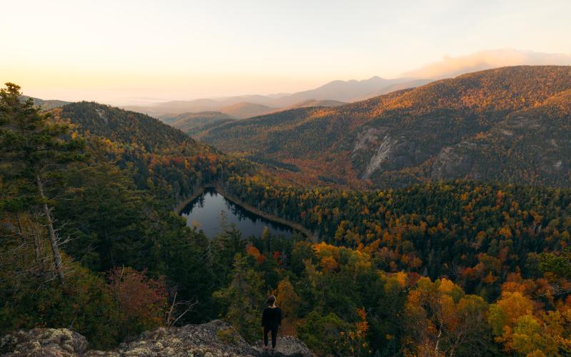 A high elevation mountain pond in the fall