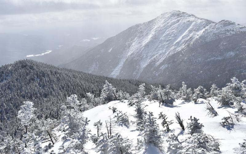 A snow-covered mountain