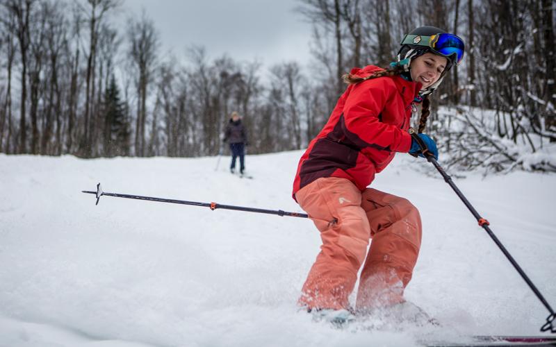 A skier at Titus Mountain