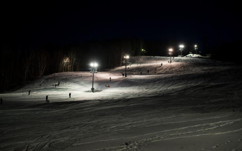 Lights on for night skiing at Mt Pisgah