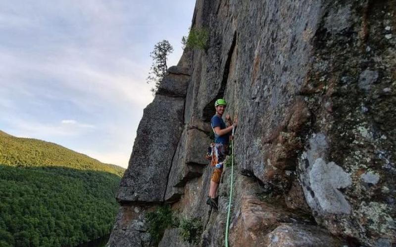 Climbing rock faces