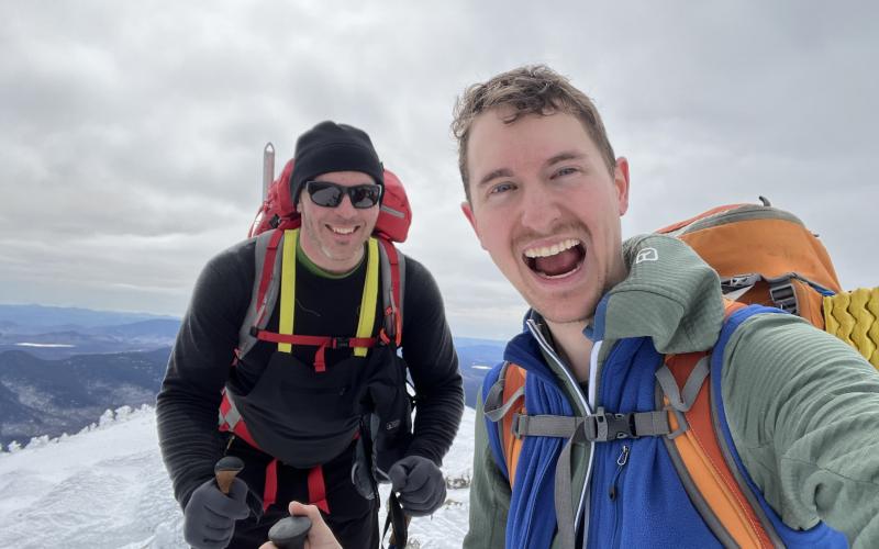 Happy faces after a winter mountaineering ascent