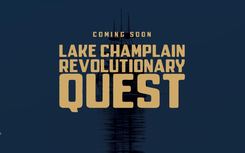 A banner for the Lake Champlain Revolutionary Quest.